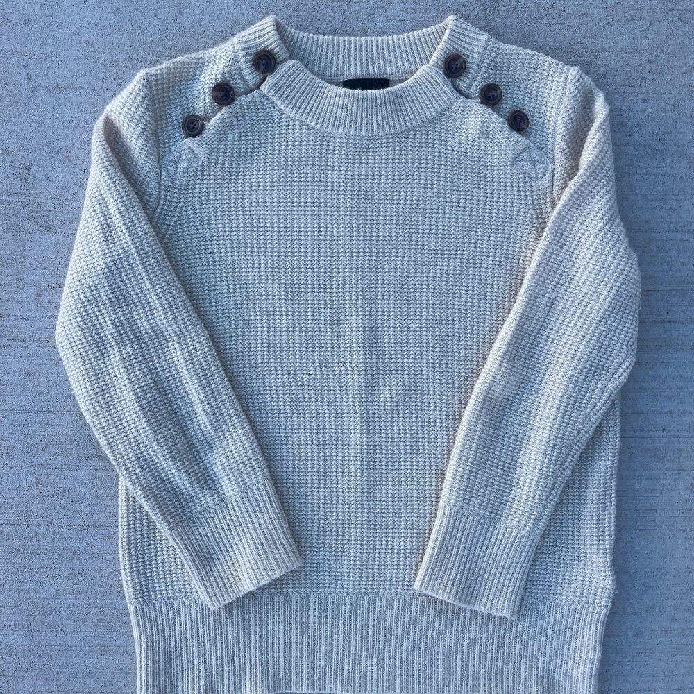 J. CREW CREAM CASHMERE SWEATER